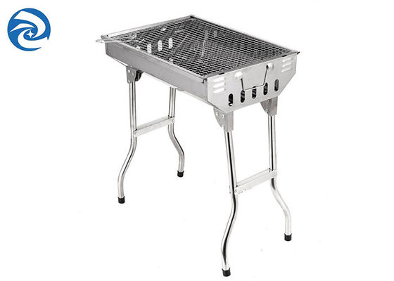 Plegamiento portátil al aire libre de acero inoxidable de la parrilla los 73x33x71cm del carbón de leña