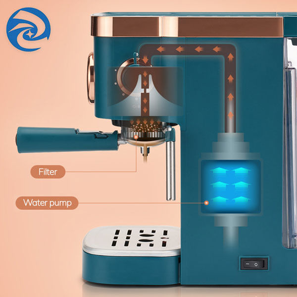 Pequeño italiano 1050W de la máquina casera semi automática del café para el hogar con la leche Frother