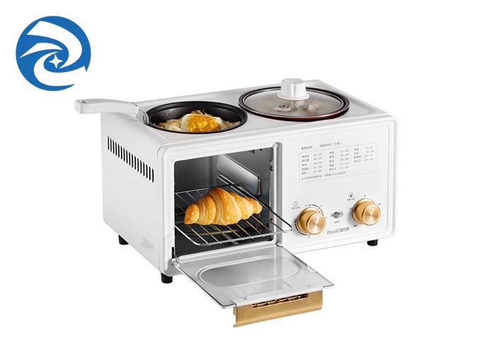 6L sartén eléctrica 3 en 1 las cocinas multi, máquina del desayuno de la luz 6.3qt