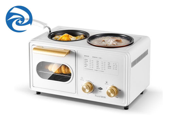 6L sartén eléctrica 3 en 1 las cocinas multi, máquina del desayuno de la luz 6.3qt