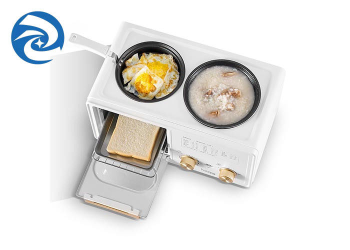 6L sartén eléctrica 3 en 1 las cocinas multi, máquina del desayuno de la luz 6.3qt