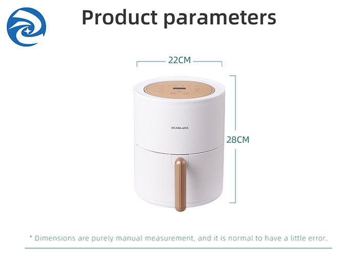sartén 2.6qt del aire del Smart Home de 800W 2.5L alrededor de multifuncional