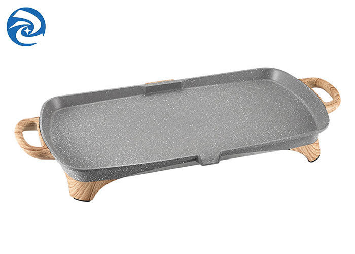 Las parrillas eléctricas del grano de madera de la piedra asan a la plancha las sartenes 1350W 220V