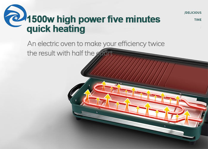 Personas eléctricas sin humo de las sartenes 1500W 3-10 de las planchas de las parrillas