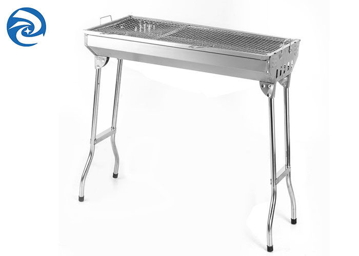 Plegamiento portátil al aire libre de acero inoxidable de la parrilla los 73x33x71cm del carbón de leña