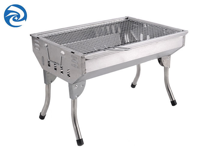 Plegamiento portátil al aire libre de acero inoxidable de la parrilla los 73x33x71cm del carbón de leña